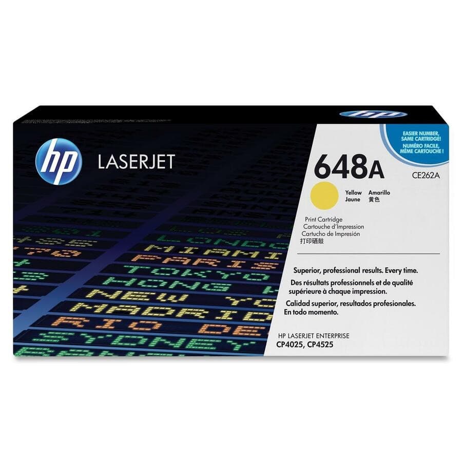 HP 648A (CE262A) Original Standard Yield Laser Toner Cartridge - Single Pack - Yellow - 1 Each