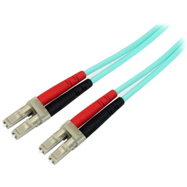 StarTech.com 5m (16.4ft) LC/UPC to LC/UPC OM4 Multimode Fiber Optic Cable, 50/125µm, 100G, Low Insertion Loss, LSZH Fiber Jumper Cord