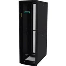 HPE Enterprise 48U Floor Standing Rack Cabinet for LAN Switch, Patch Panel1200 mm Rack Depth - Black, Silver - TAA Compliant
