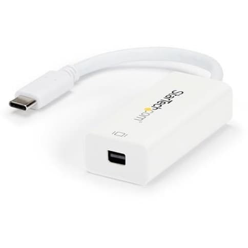 StarTech.com USB-C to Mini DisplayPort Adapter - 4K 60Hz - White - USB Type-C to Mini DP Adapter - Thunderbolt 3 Compatible