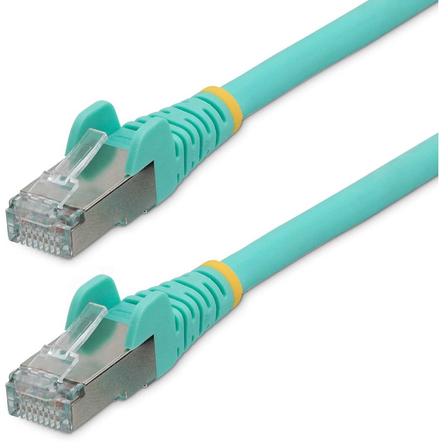 StarTech.com 10m CAT6a Ethernet Cable, Aqua Low Smoke Zero Halogen (LSZH) 10 GbE 100W PoE S/FTP Snagless RJ-45 Network Patch Cord
