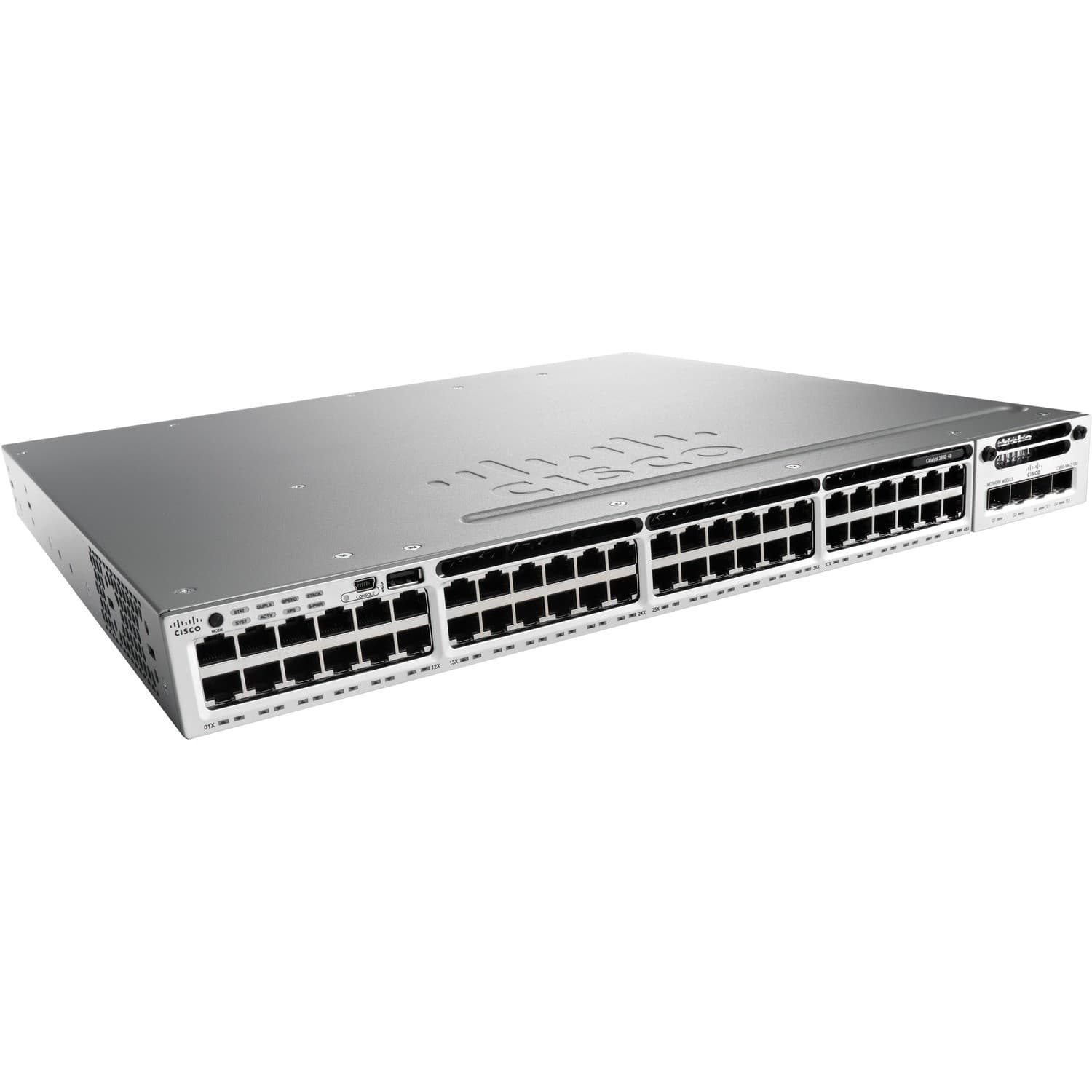 Cisco Catalyst 3850 WS -C3850-48U 48 Ports Manageable Ethernet Switch - Gigabit Ethernet - 10/100/1000Base-T