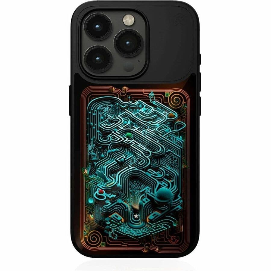 STM Goods Reveal Case for Apple iPhone 15 Pro Smartphone - heat sensitive pattern - Black Realm