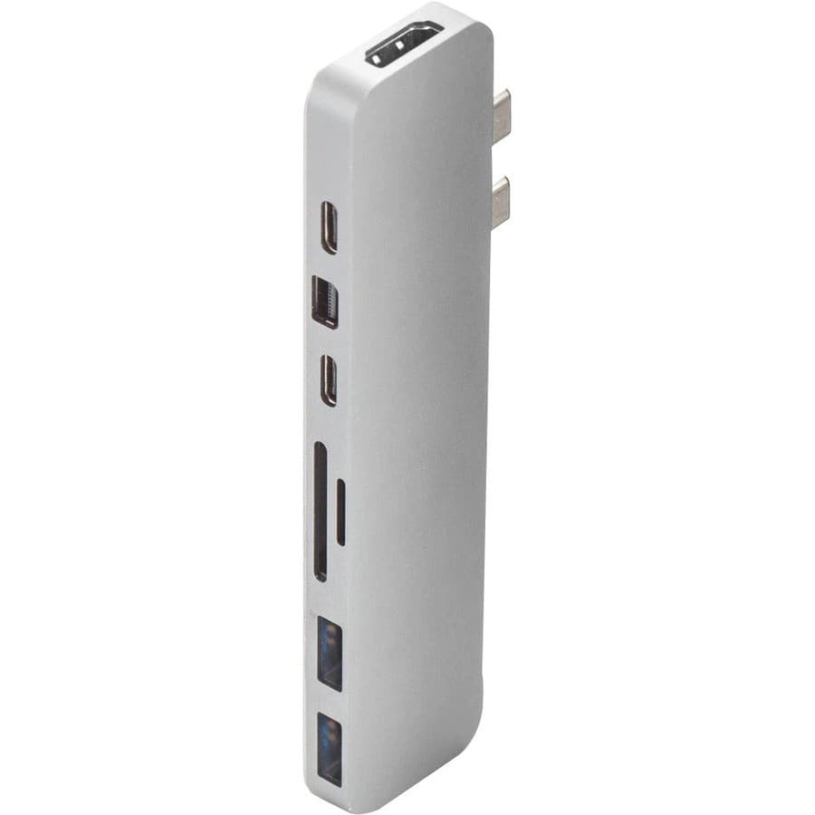 HyperDrive PRO GN28D-SILVER USB Type C Docking Station for Desktop PC, Notebook - Memory Card Reader - microSD, SD - Silver