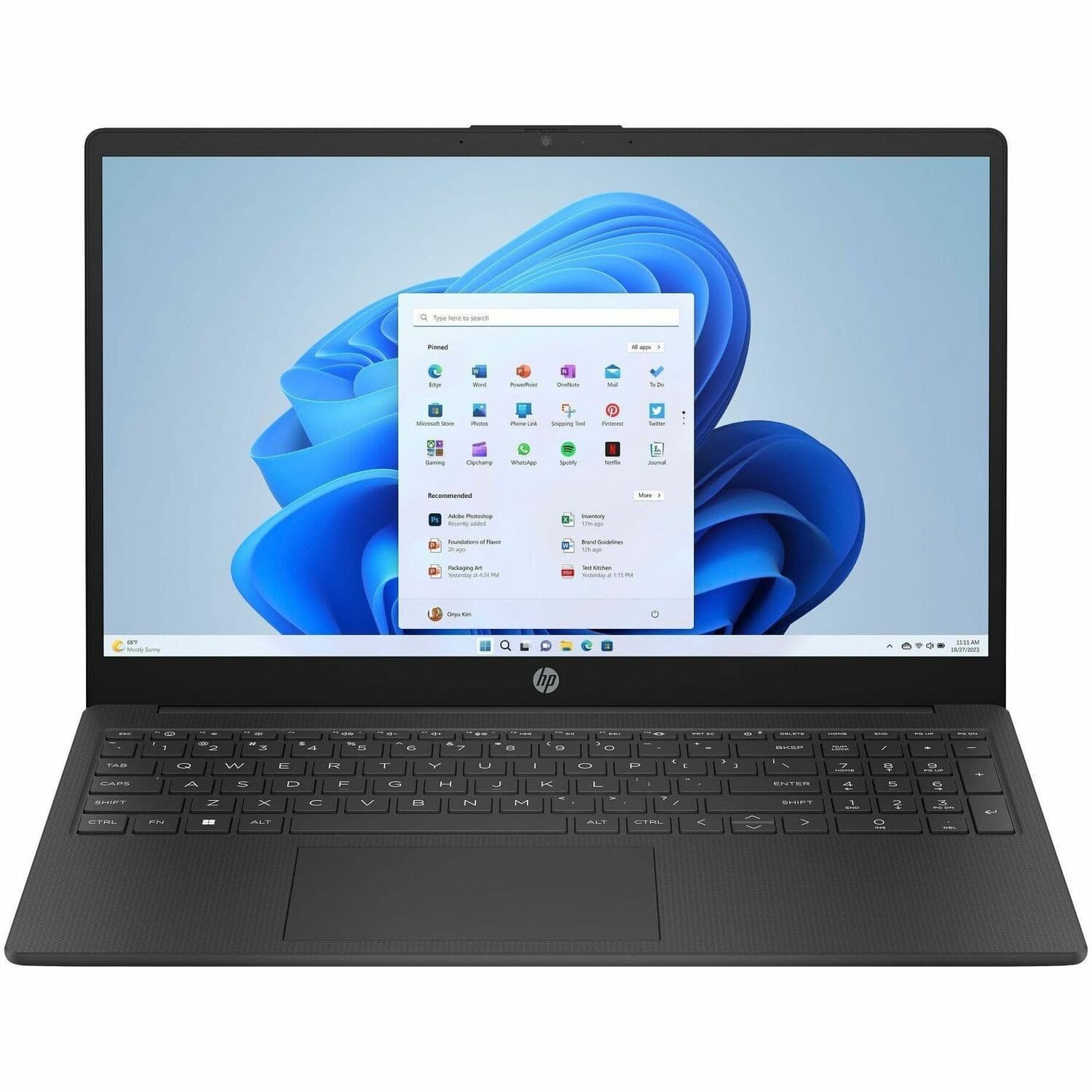 HP 15-fc0000 15-fc0838AU 15.6" Notebook - Full HD - AMD Ryzen 7 Ryzen 7000 Series 7730U - 8 GB - 256 GB SSD - Jet Black