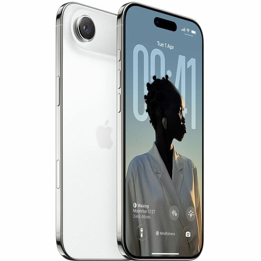Apple iPhone Air A3517 1 TB Smartphone - 6.5" ProMotion Technology HDR10+ - Hexa-core (A19 ProDual-core (2 Core) 4.26 GHz + A19 Pro Quad-core (4 Core) - 12 GB RAM - iOS 26 - 5G - Cloud White