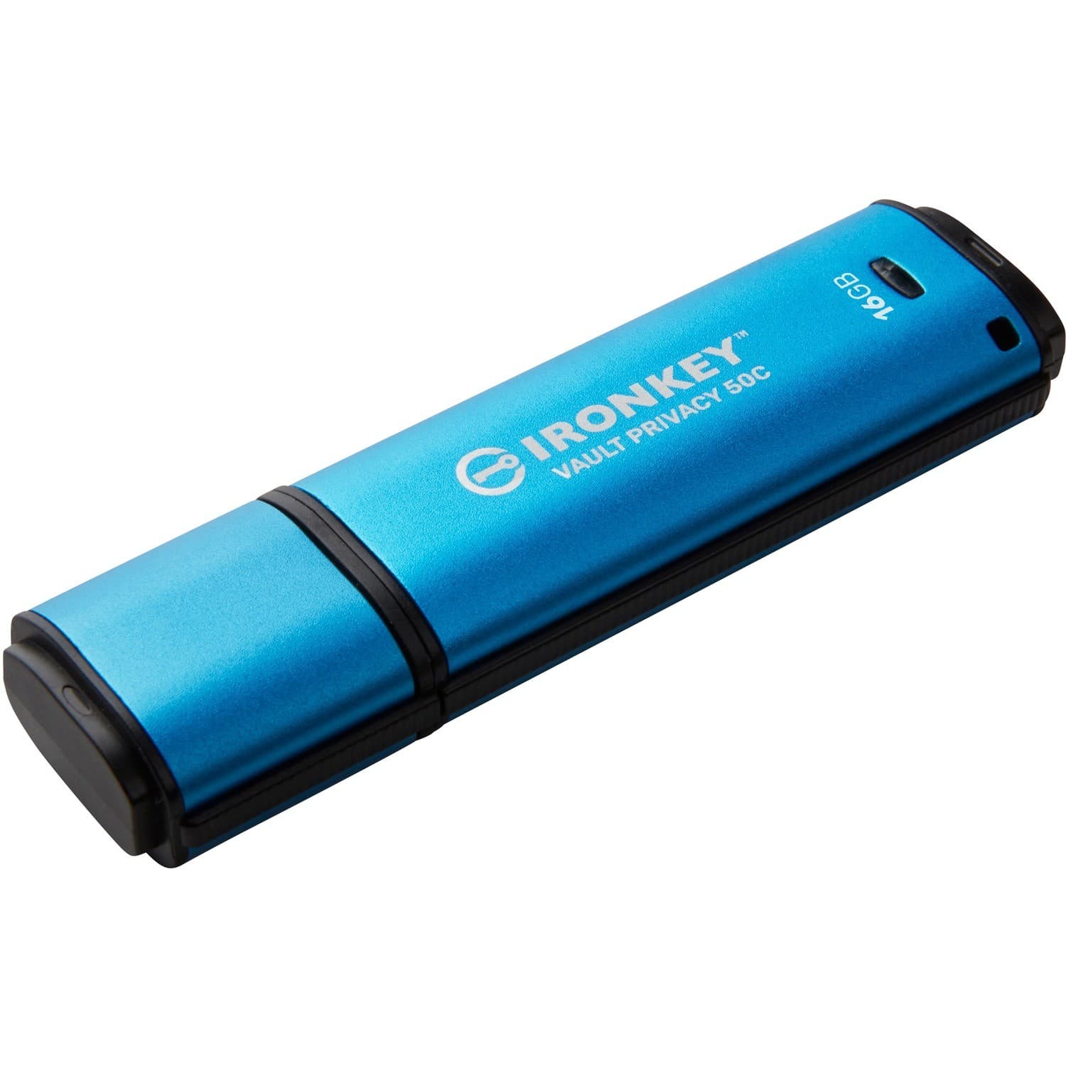 IronKey Vault Privacy 50 Series IKVP50C 16 GB USB 3.2 (Gen 1) Type C Flash Drive - 256-bit AES - TAA Compliant