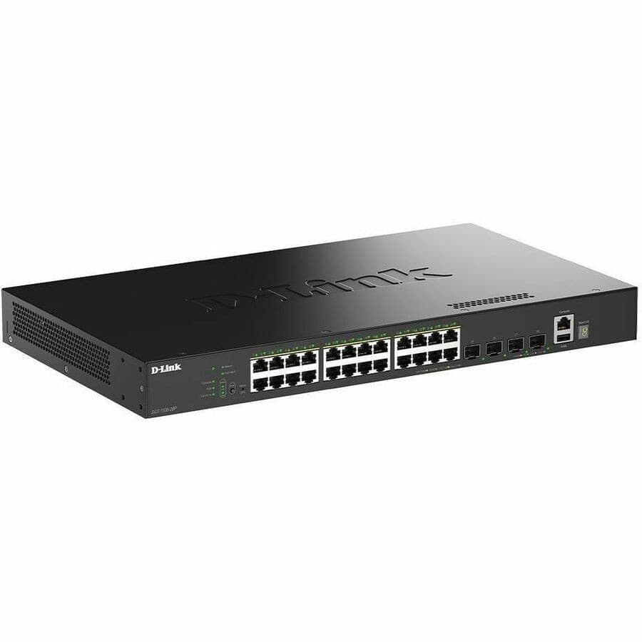 D-Link DGS-1530 DGS-1530-28P 24 Ports Manageable Ethernet Switch - Gigabit Ethernet, 10 Gigabit Ethernet - 10/100/1000Base-T, 10GBase-X