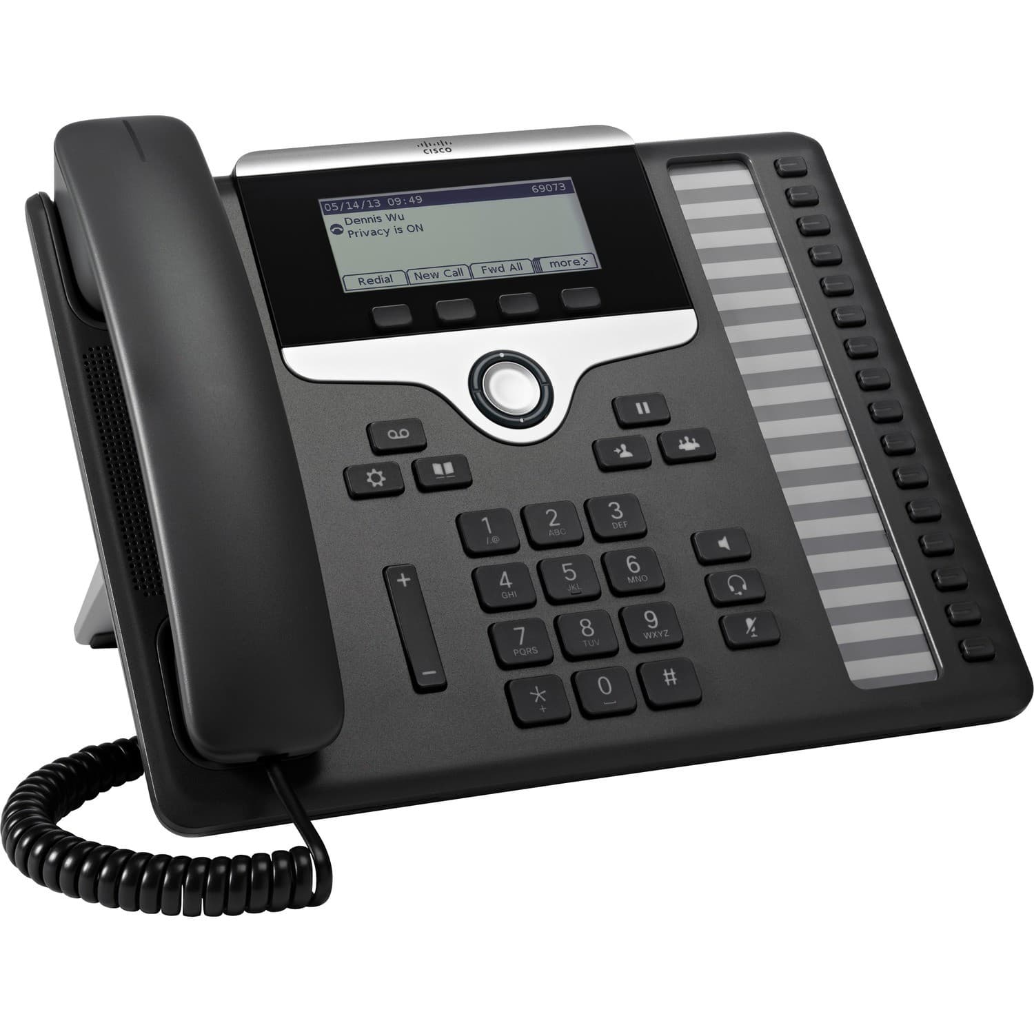 Cisco 7861 IP Phone - Corded - Corded - Wall Mountable, Desktop - Charcoal