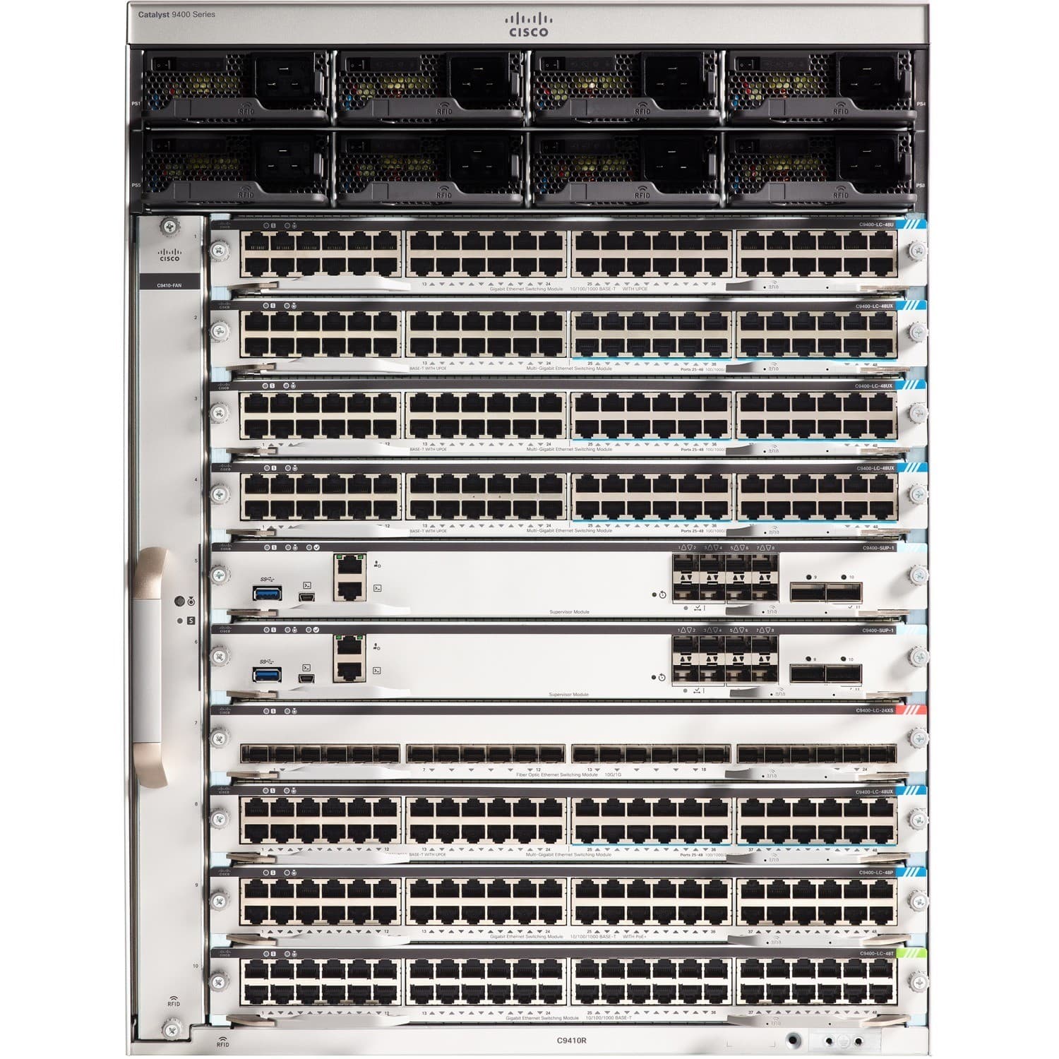 Cisco Catalyst 9400 C9410R Manageable Switch Chassis - Refurbished