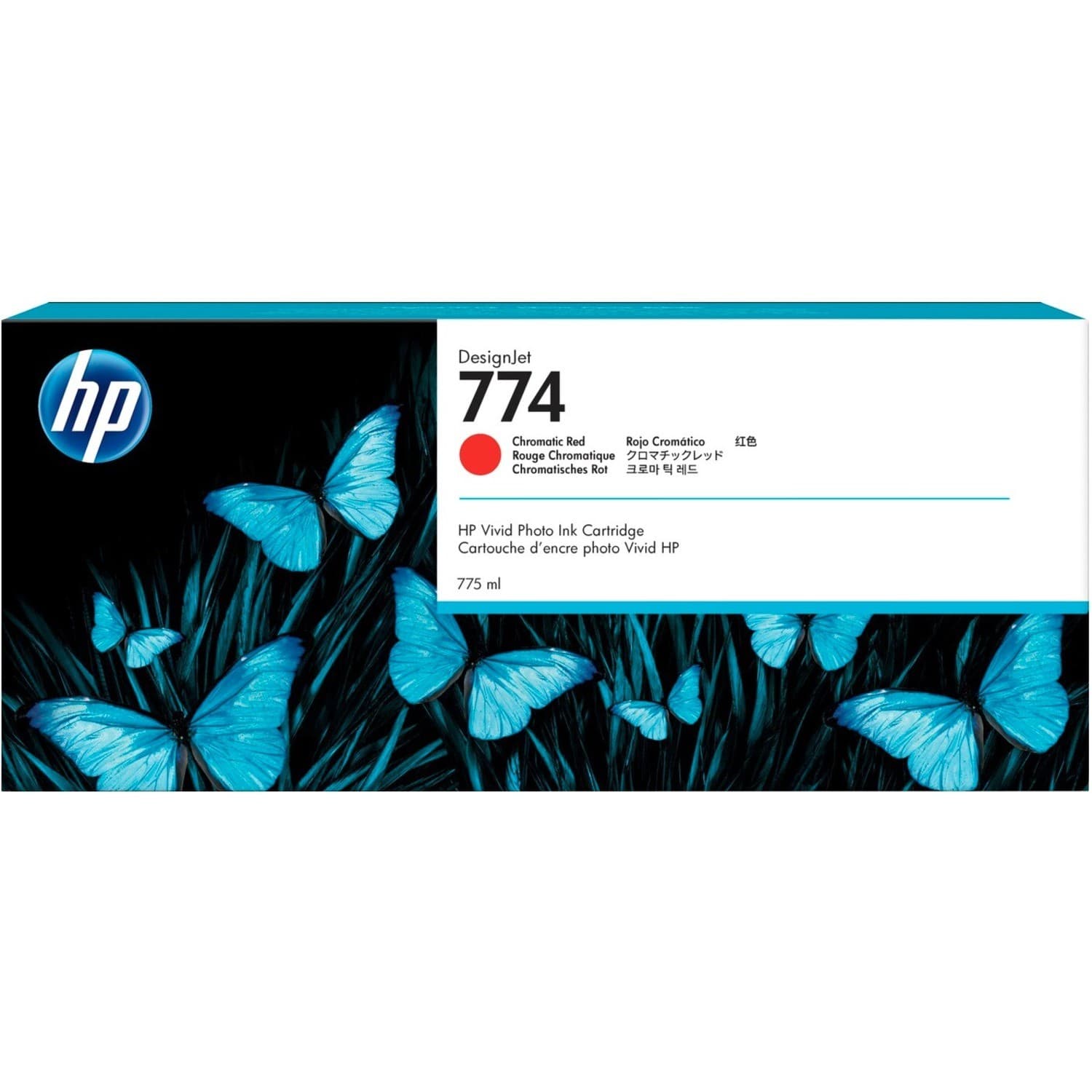 HP 774 Original Inkjet Ink Cartridge - Chromatic Red - 3 Pack