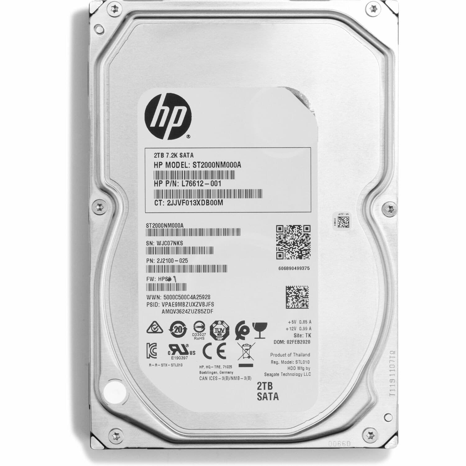 HP 2 TB Hard Drive - 3.5" Internal - SATA