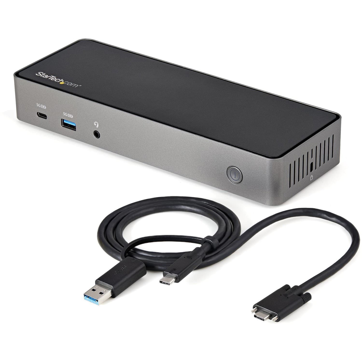 StarTech.com USB-C & USB-A Dock, Hybrid Triple Monitor Laptop Docking Station DisplayPort & HDMI 4K 60Hz/85W PD/6x USB/GbE, TAA