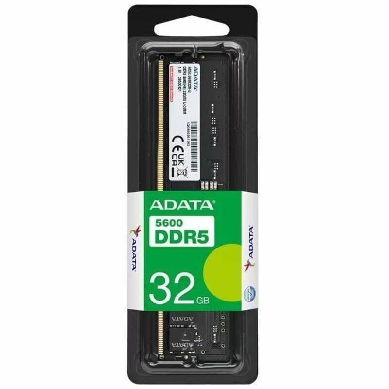 Adata AD5U560032G-S RAM Module for Desktop PC - 32 GB (1 x32GB) - DDR5-5600/PC5-44800 DDR5 SDRAM - 5600 MHz - 1.10 V - Bulk