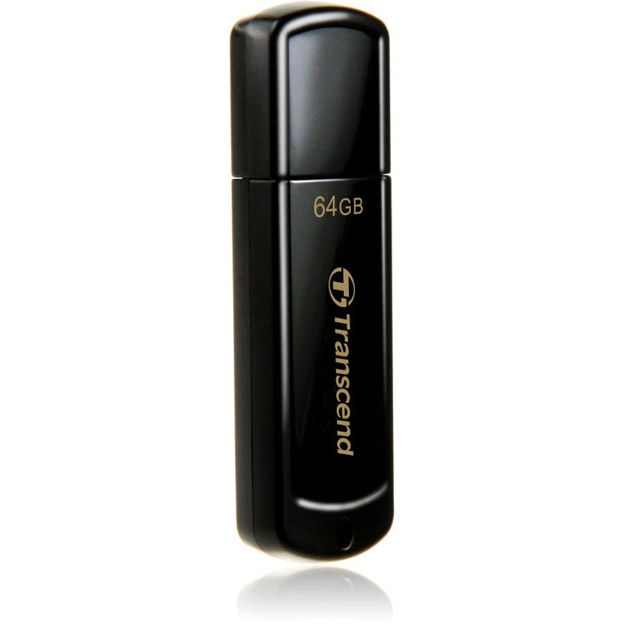 Transcend JetFlash 350 64 GB USB 2.0 Flash Drive - Black