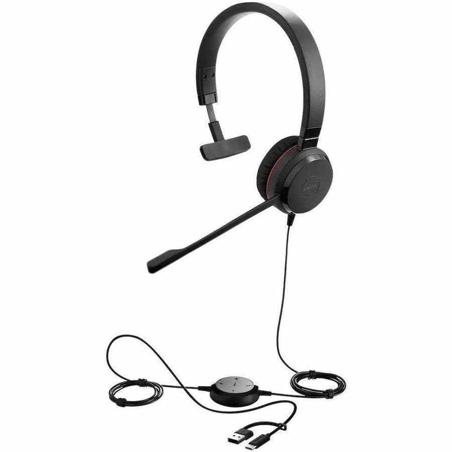 Jabra Evolve 30 II Wired Over-the-head, Over-the-ear Mono Headset - Black