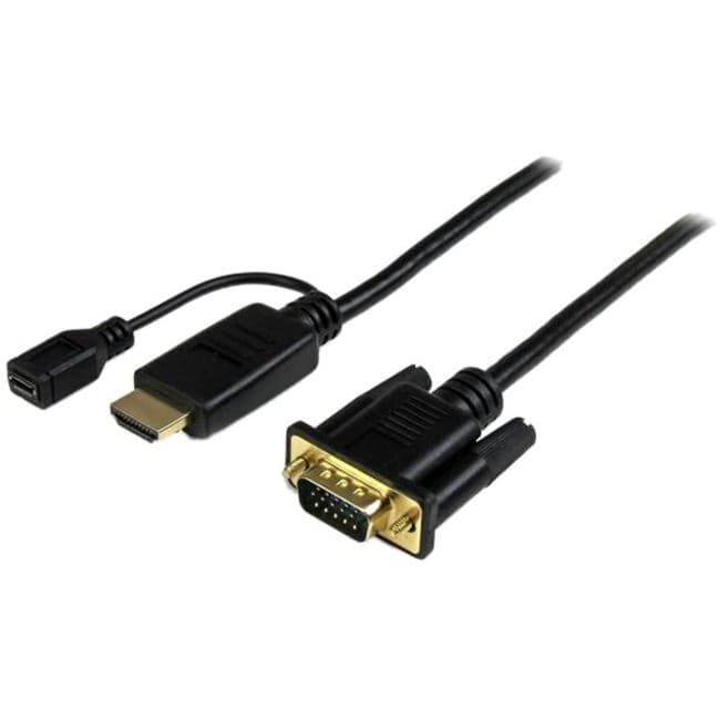 StarTech.com HDMI to VGA Cable - 10 ft / 3m - 1080p - 1920 x 1200 - Active HDMI Cable - Monitor Cable - Computer Cable