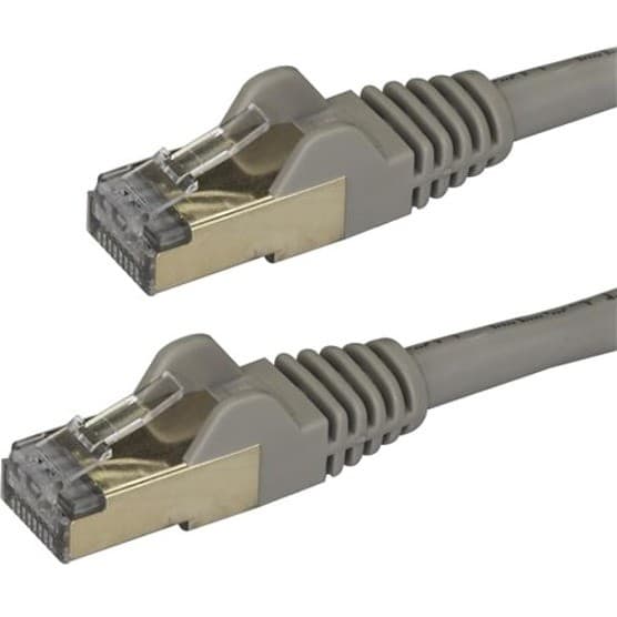 StarTech.com 7.5 m CAT6a Cable - Grey - RJ45 Snagless Connectors - CAT6a STP Cord - Copper Wire - Ethernet Cable (6ASPAT750CMGR)