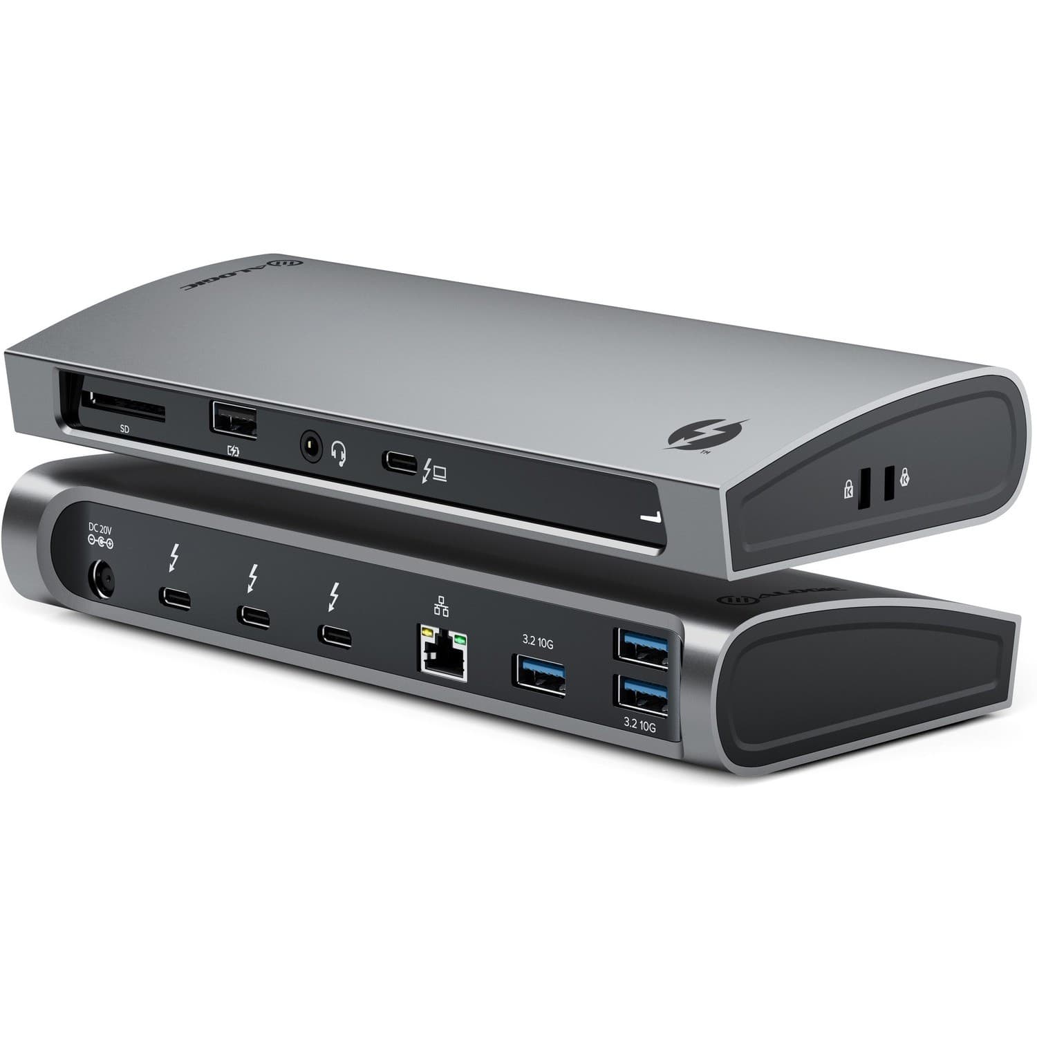 Alogic BLAZE USB Type C, Thunderbolt 3, Thunderbolt 4 Docking Station for Monitor, Hard Drive, Desktop PC, Notebook - Memory Card Reader - SD - Space Gray - TAA Compliant
