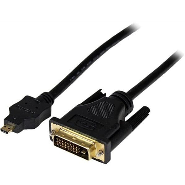 StarTech.com 3ft (1m) Micro HDMI to DVI Cable, Micro HDMI to DVI Adapter Cable, Micro HDMI Type-D to DVI-D Monitor/Display Converter Cord~1m (3ft) Micro HDMI to DVI Cable, Micro HDMI to DVI Adapter Cable, Micro HDMI Type-D to DVI-D Monitor/Display Converter Cord