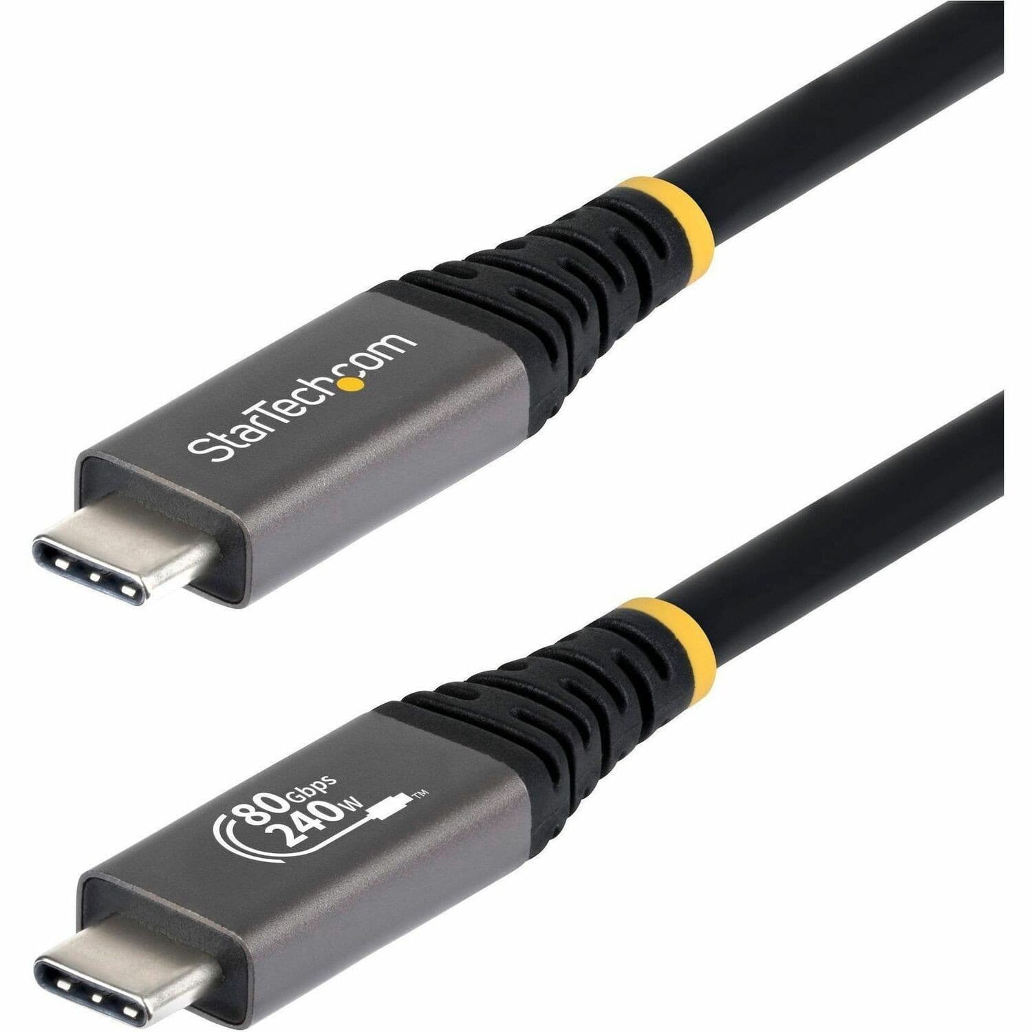 StarTech.com 1m (3.3ft) USB4 Cable, 80Gbps, USB-IF Certified USB-C Cable, 240W, 8K 120Hz/4K 240Hz DP2.1, Thunderbolt 4 Compatible, Black