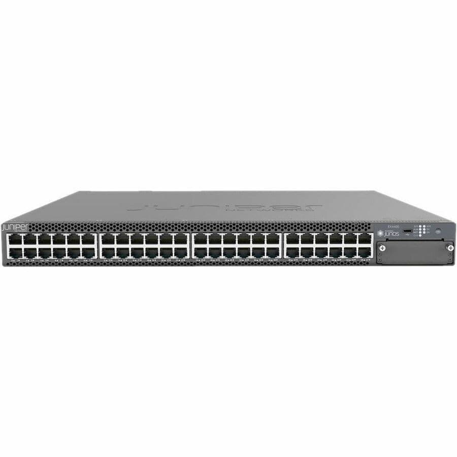 Juniper EX4400 EX4400-48T-DC-AFI 48 Ports Manageable Ethernet Switch - Gigabit Ethernet, 25 Gigabit Ethernet, 100 Gigabit Ethernet - 10/100/1000Base-T, 25GBase-X, 100GBase-X