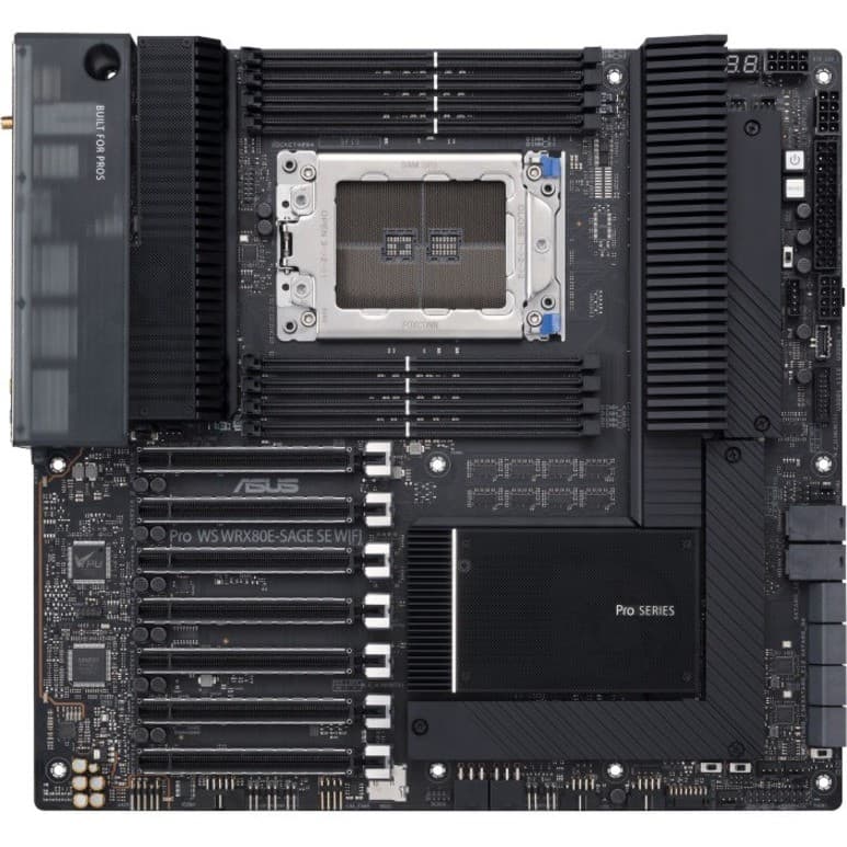 Asus Pro WS WRX80E-SAGE SE WIFI Desktop Motherboard - AMD WRX80 Chipset - Socket sWRX8 - Extended ATX