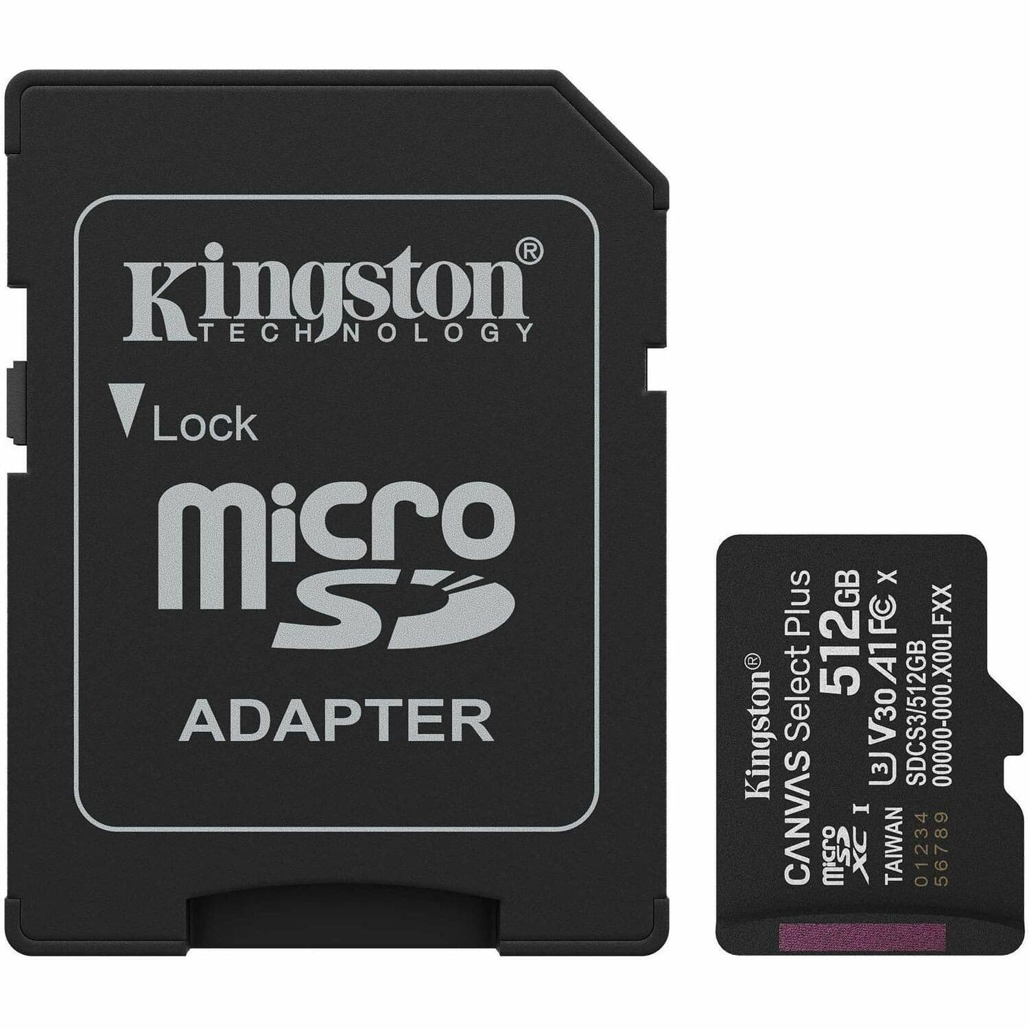 Kingston Canvas Select Plus 512 GB Class 10/UHS-I (U3) V30 microSDXC - 1