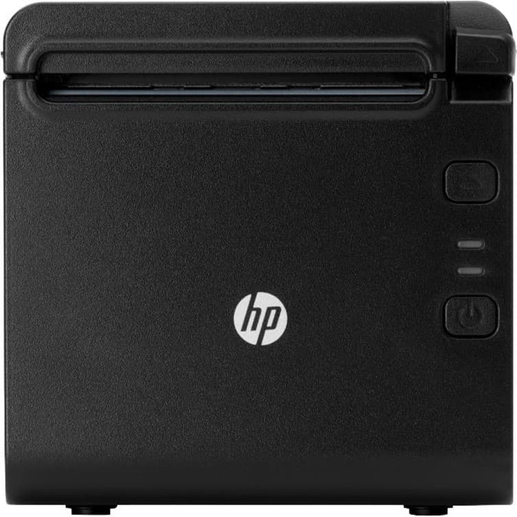 HP Desktop Direct Thermal Printer - Monochrome - Receipt Print - USB - Serial - With Cutter - Black