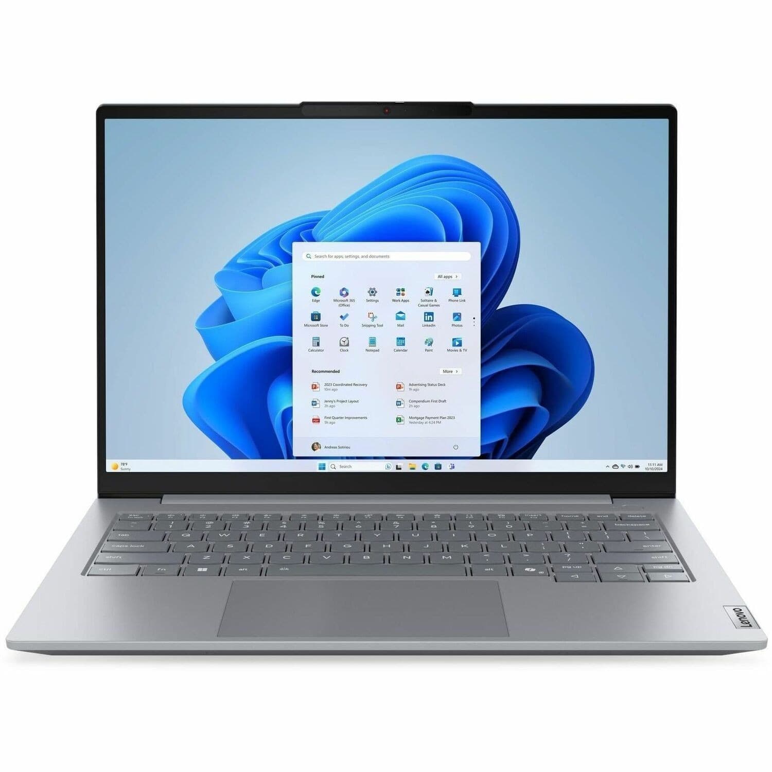 Lenovo ThinkBook 14 G9 IRL 21UY005WAU 14" Notebook - WUXGA - Intel Core 7 240H - 32 GB - 512 GB SSD - English Keyboard - Arctic Gray