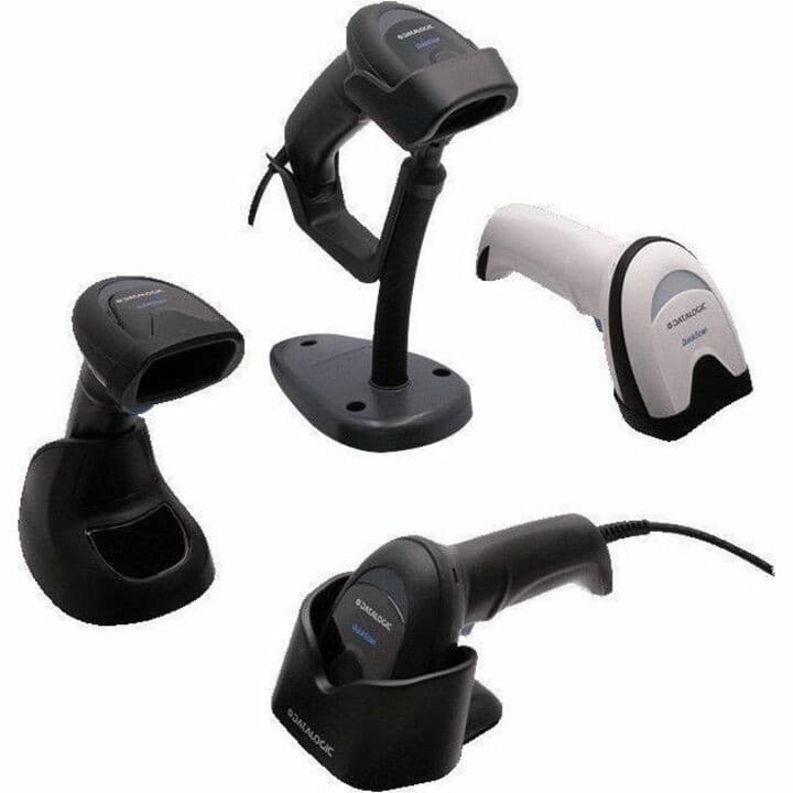 Datalogic QuickScan QM2500 Retail, Commercial Service, Hospitality, Transportation, Government, Laboratory Handheld Barcode Scanner Kit - Cable/Wireless Connectivity - Black - USB Cable Included