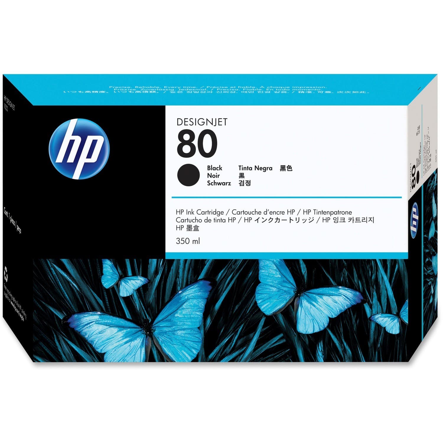 HP 80 Original Inkjet Ink Cartridge - Black - 1 Pack