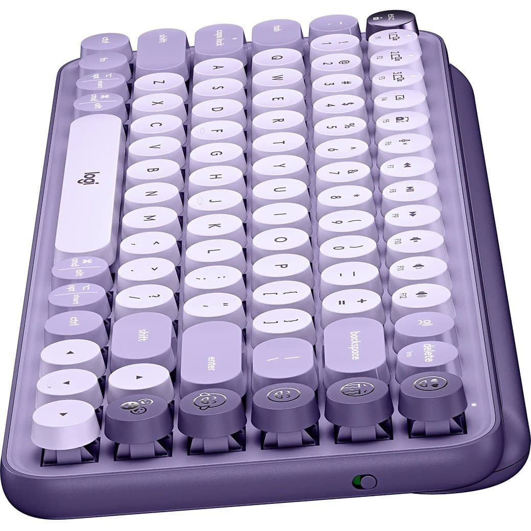 Logitech POP Keys Keyboard - Wireless Connectivity - English - Cosmos