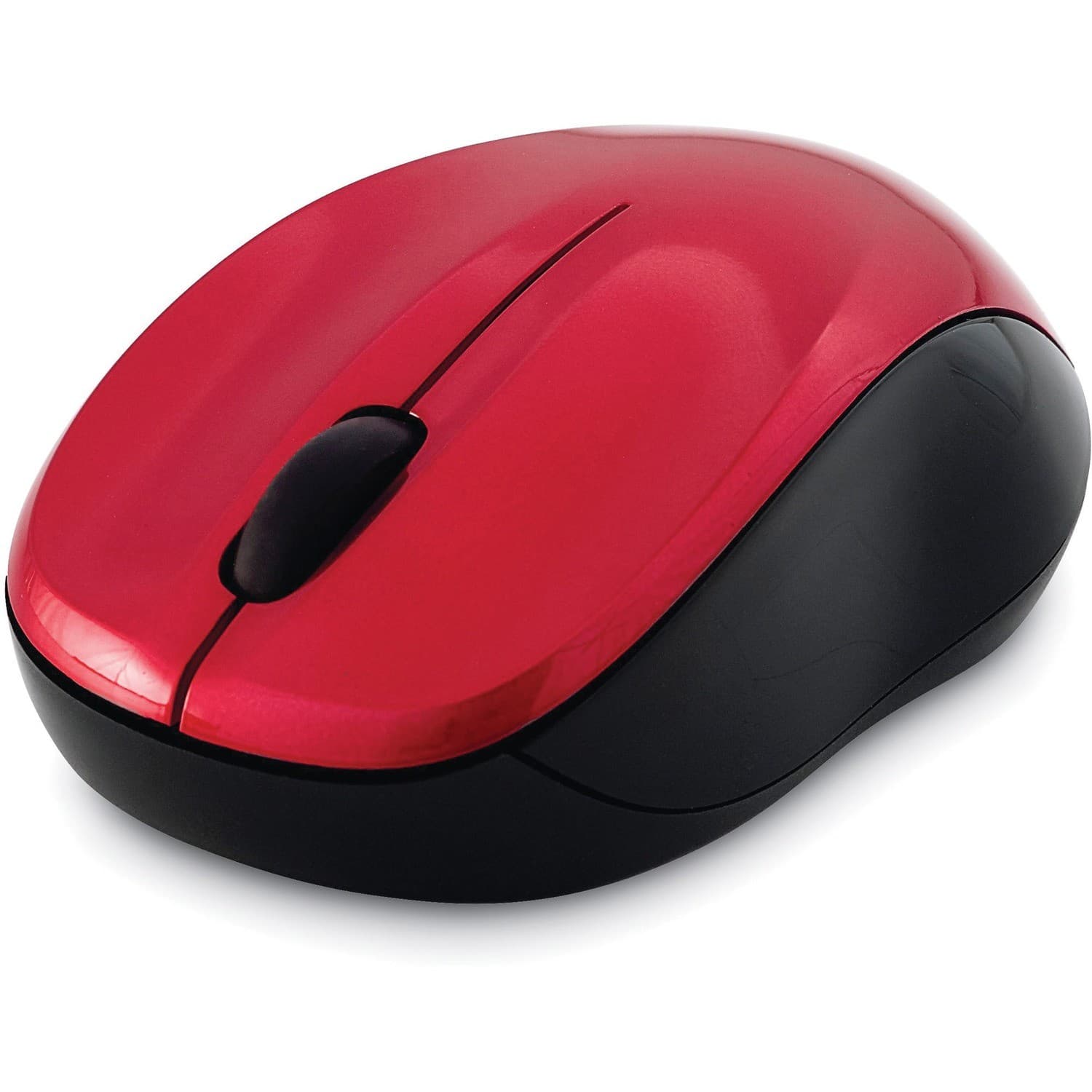 Verbatim Silent Mouse - Radio Frequency - USB Type A - Blue LED/Optical - 3 Button(s) - Red - 1 Pack