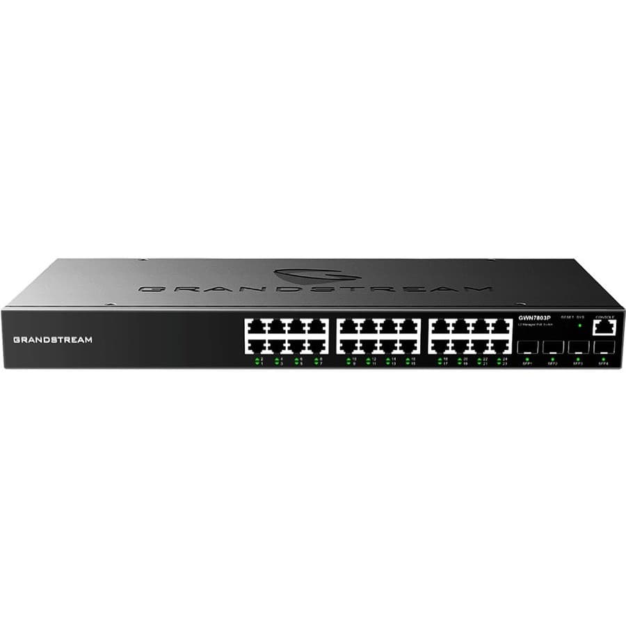Grandstream GWN7800 GWN7803 24 Ports Manageable Ethernet Switch - Gigabit Ethernet - 1000Base-T, 1000Base-X