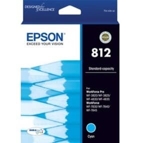 Epson DURABrite Ultra 812 Original Standard Yield Inkjet Ink Cartridge - Cyan Pack