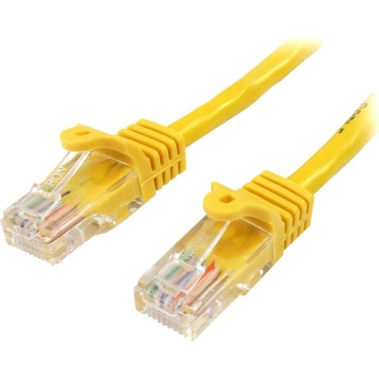 StarTech.com 2 m Yellow Cat5e Snagless RJ45 UTP Patch Cable - 2m Patch Cord - Ethernet Patch Cable - RJ45 Male to Male Cat 5e Cable