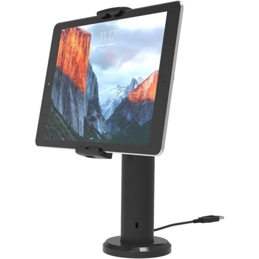 VESA Tilting Kiosk Stand 4" with Cable Management Black