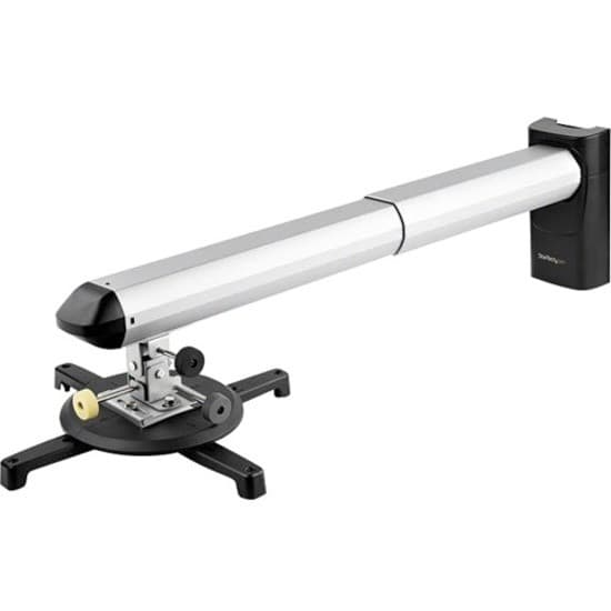 StarTech.com Universal Projector Wall Mount, Short/Ultra Short Throw, Adjustable 16.5-27.7" From Wall, 33lb/15kg, Tilt/Swivel/Rotate, TAA