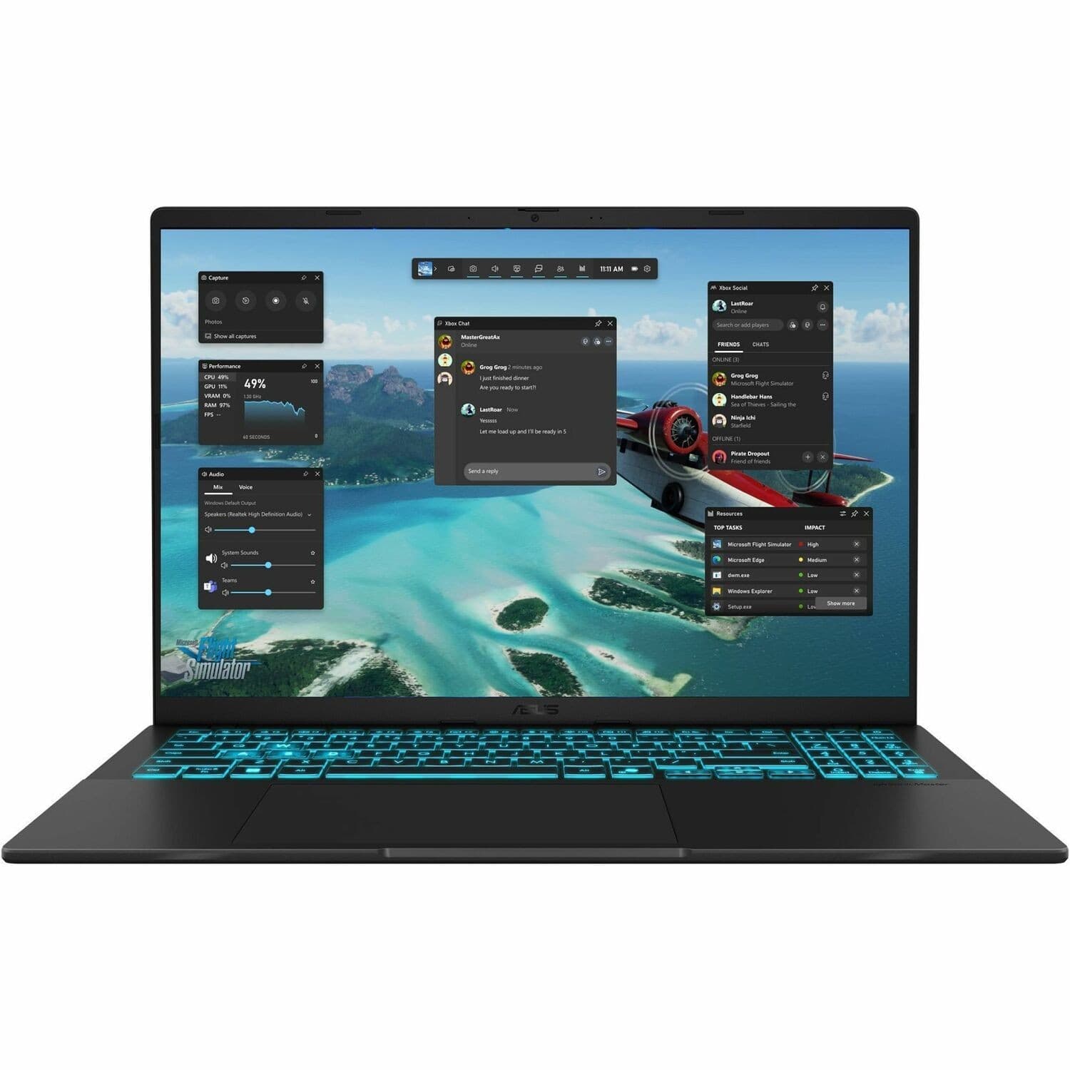 Asus V16 V3607 V3607VJ-TK184W 16" Gaming Notebook - WUXGA - 144 Hz - Intel Core 5 Series 2 210H - 16 GB - 512 GB SSD - Matte Black