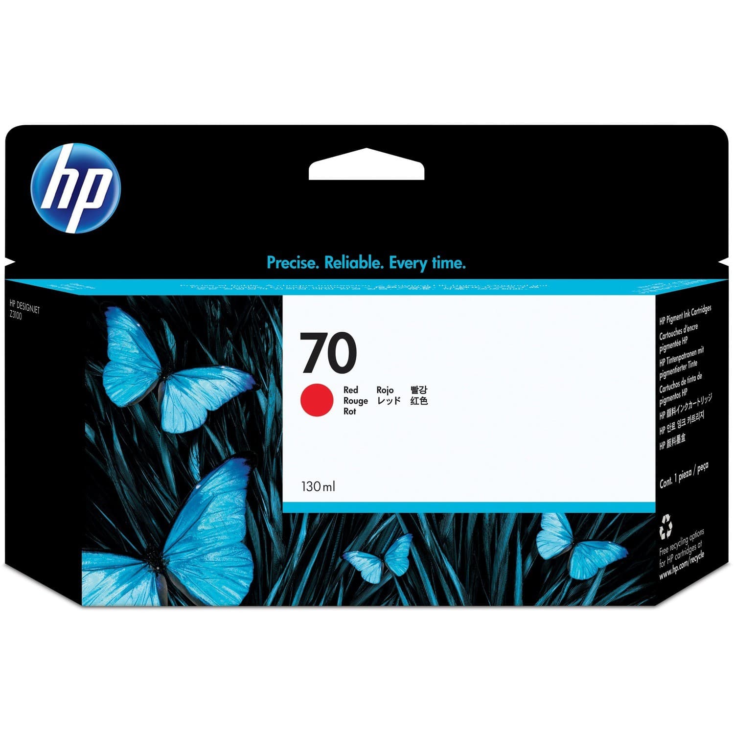 HP 70 Original Inkjet Ink Cartridge - Red - 1 Each