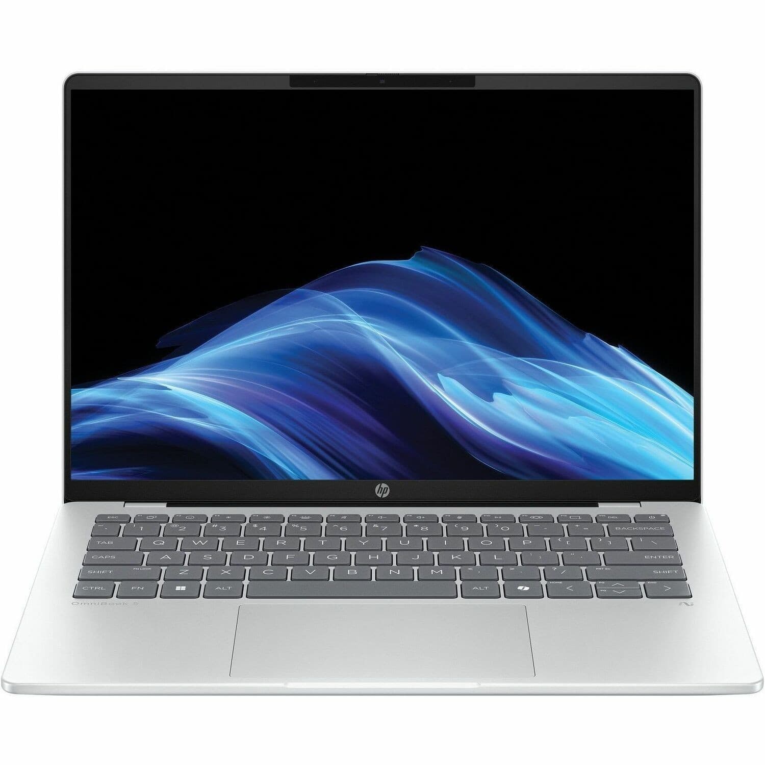 HP OmniBook 5 14-he0000 14-he0013QU 14" Notebook - 2K - Qualcomm Snapdragon X X1-26-100 - 16 GB - 512 GB SSD - Glacier Silver Aluminum