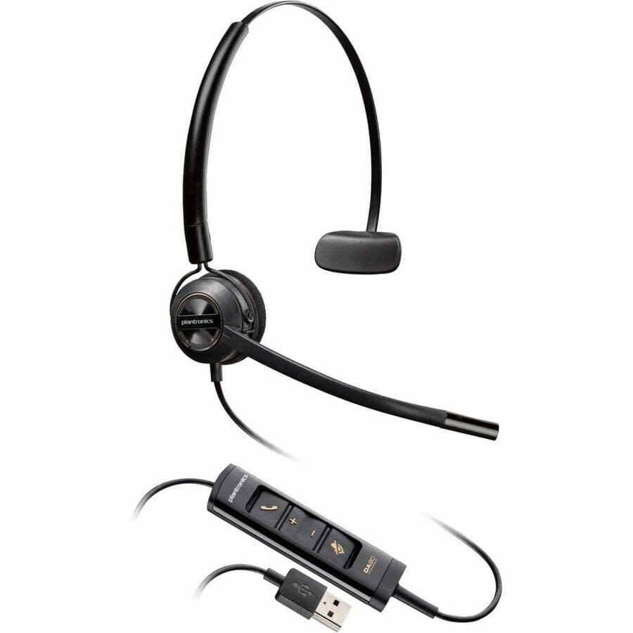 Poly EncorePro 545 Wired Over-the-head, On-ear Mono Headset - Black