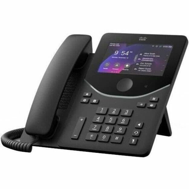 Cisco 9841 IP Phone - Corded - Corded - Desktop, Wall Mountable - Carbon Black