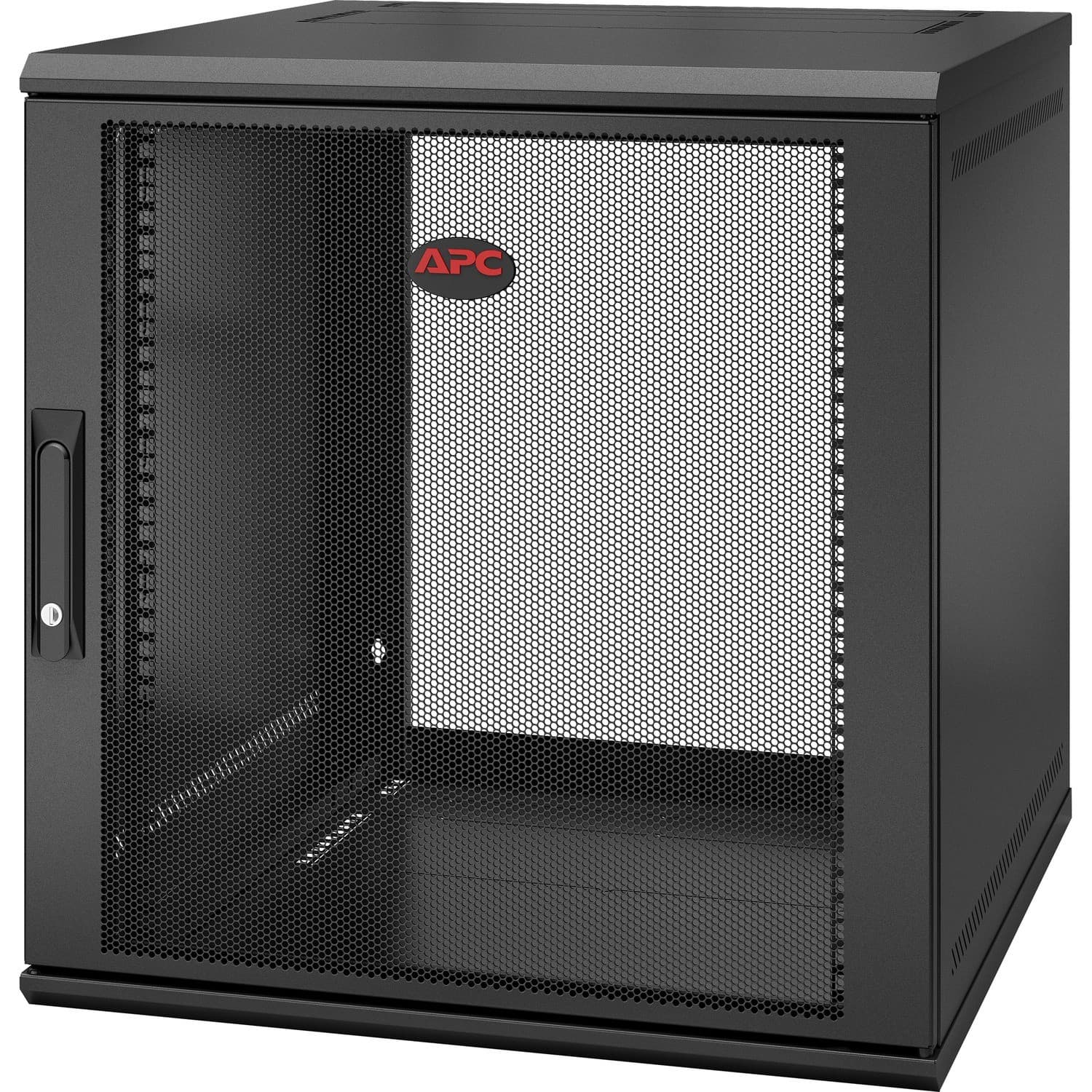 APC by Schneider Electric NetShelter WX 12U Wall Mountable Rack Cabinet for Networking, Airflow System - 482.60 mm Rack Width x 528 mm Rack Depth - Black