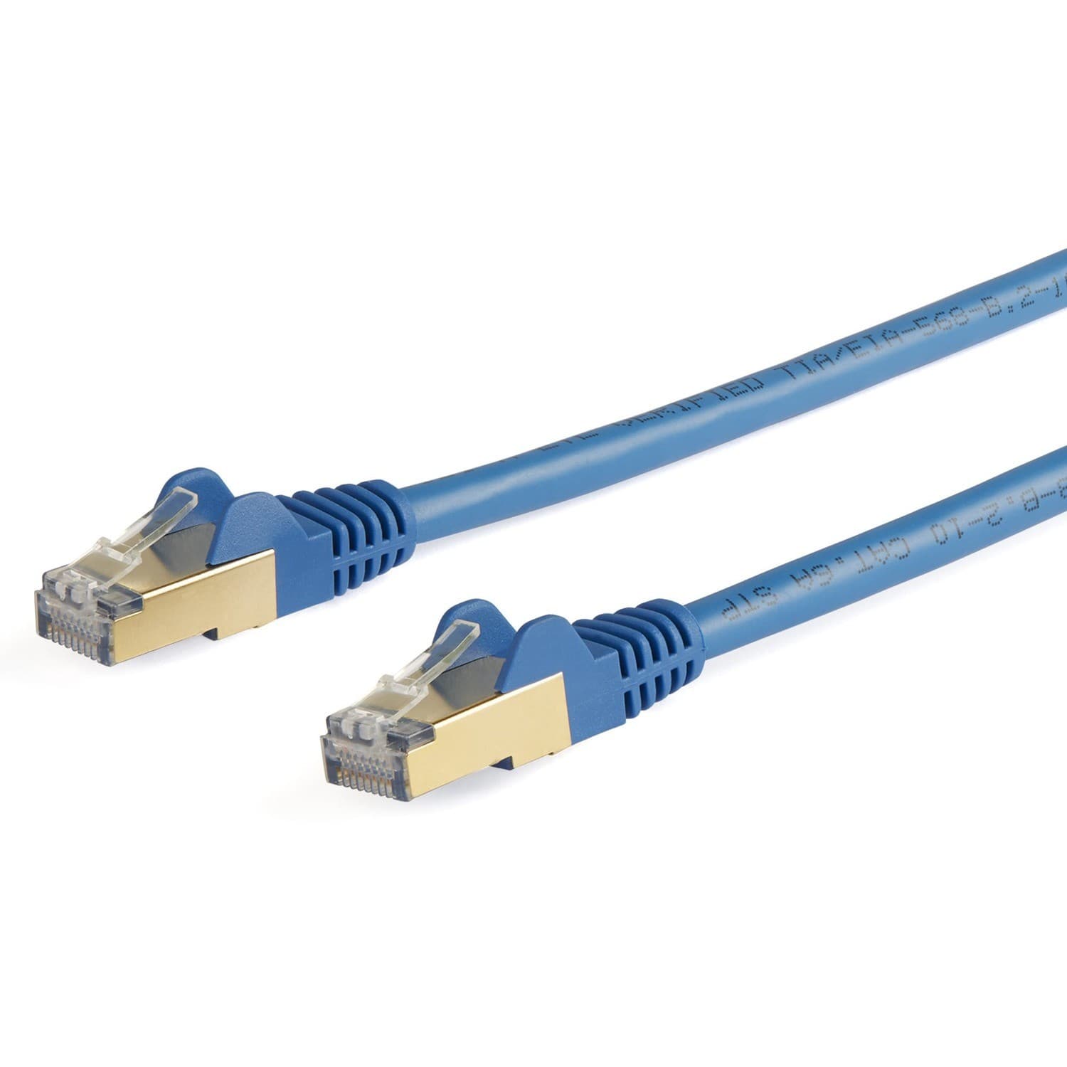 StarTech.com 5m CAT6a Ethernet Cable - 10 Gigabit Category 6a Shielded Snagless 100W PoE Patch Cord - 10GbE Blue UL Certified Wiring/TIA