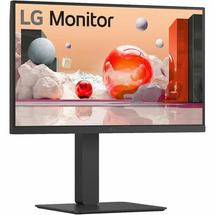 LG 24BA850-B 24" Class Webcam Full HD LCD Monitor - 16:9 - Matte Black