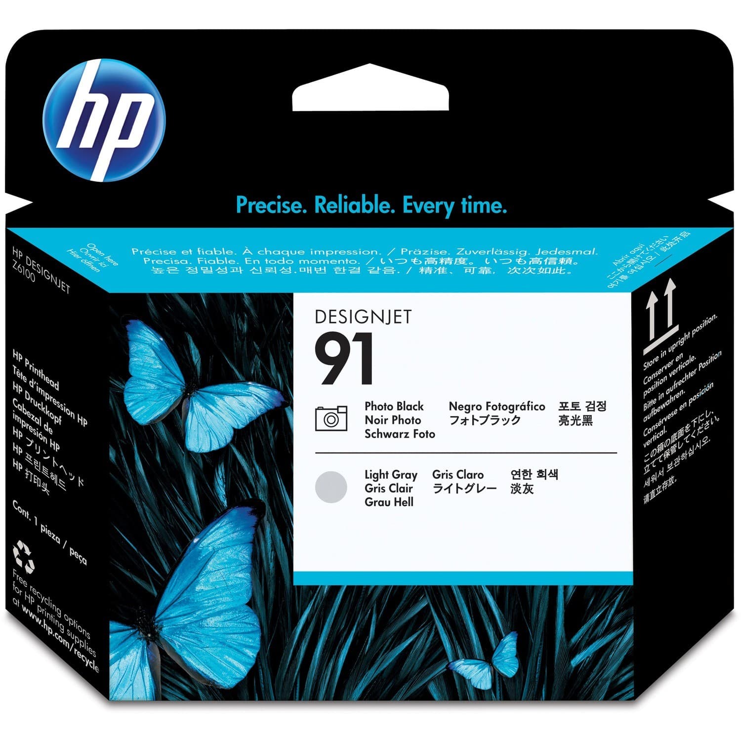 HP 91 (C9463A) Original Inkjet Printhead - Single Pack - Photo Black, Light Grey - 1 Each