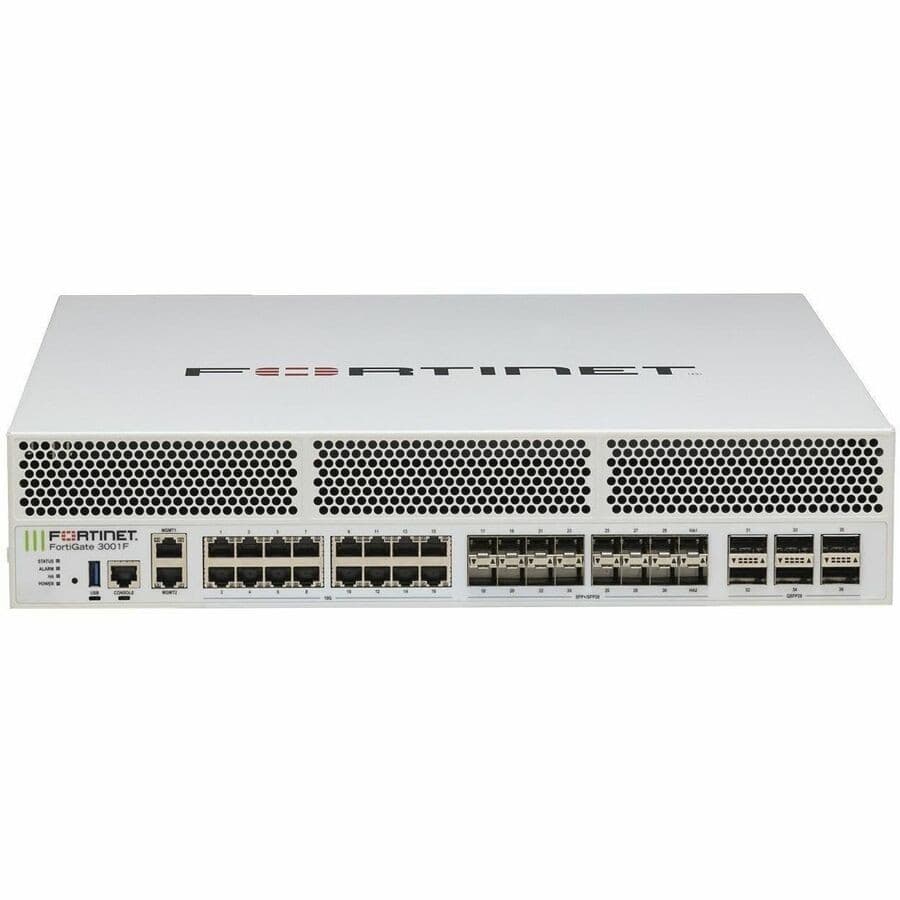 Fortinet FortiGate FG-3001F Network Security/Firewall Appliance - 5 Year FortiCare Premium and FortiGuard Unified Threat Protection (UTP)