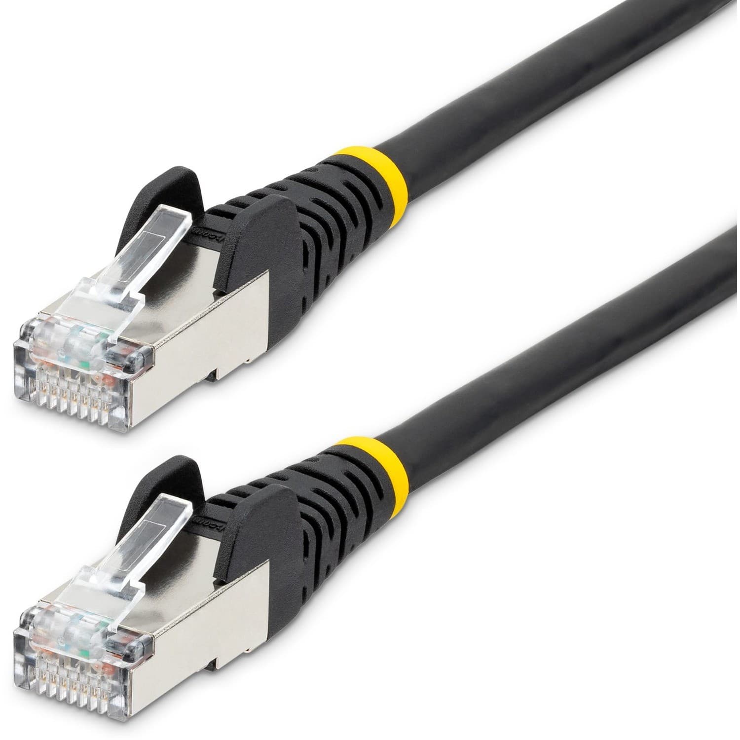 StarTech.com 2m CAT6a Ethernet Cable, Black Low Smoke Zero Halogen (LSZH) 10 GbE 100W PoE S/FTP Snagless RJ-45 Network Patch Cord